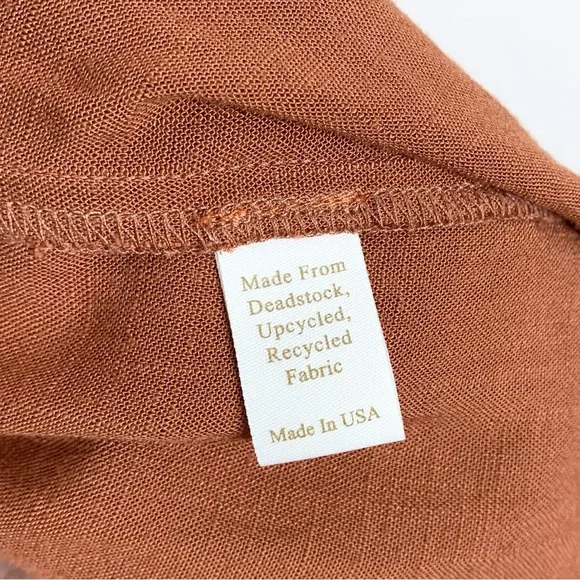 Christy Dawn The Augusta Midi Dress (Sz S) Short Puff Tie Sleeve Wrap Rust - Picture 14 of 16